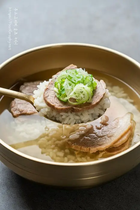 돼지곰탕 메뉴사진촬영